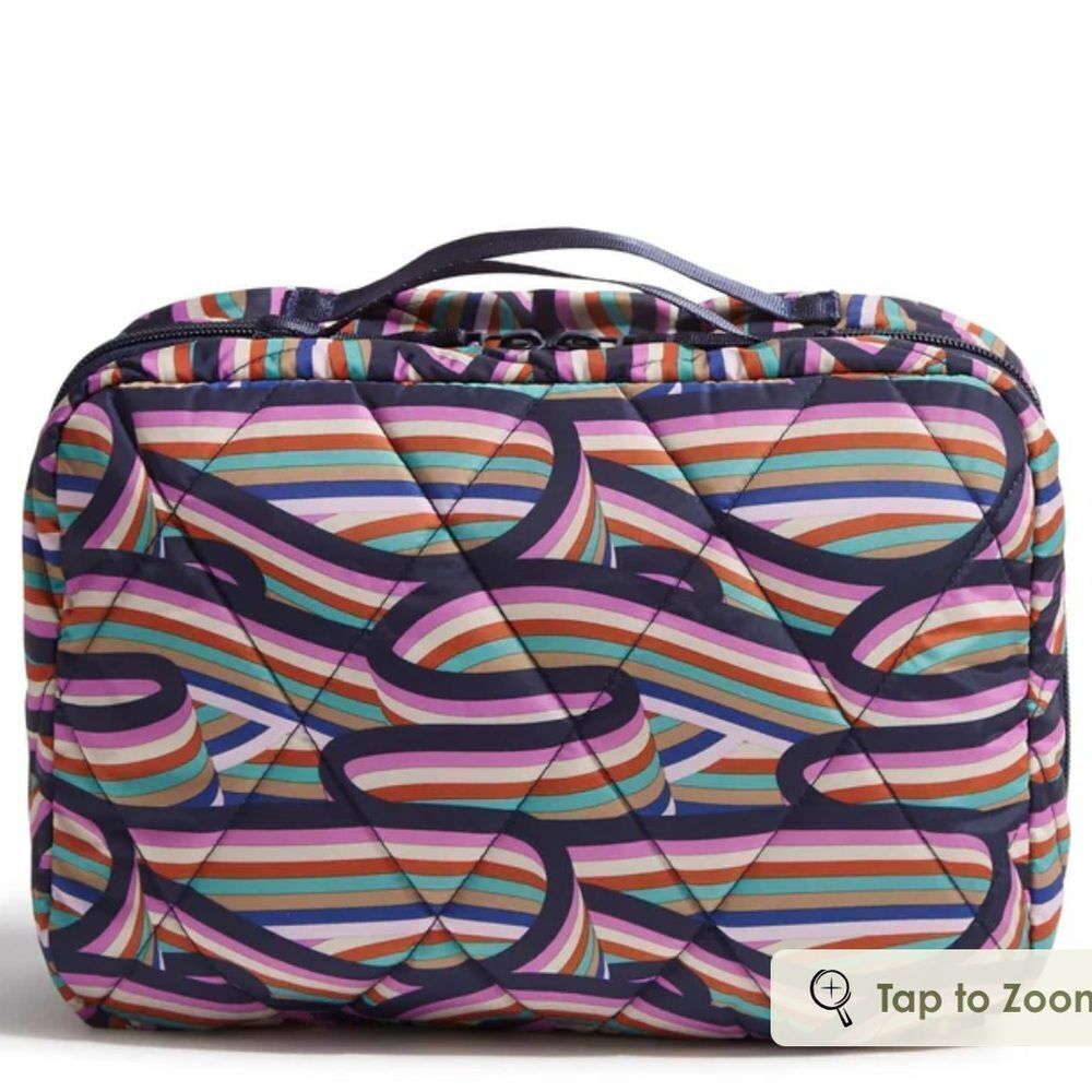 Vera Bradley Essential Lay Flat Travel Organizer in Retro Ribbons NWT
